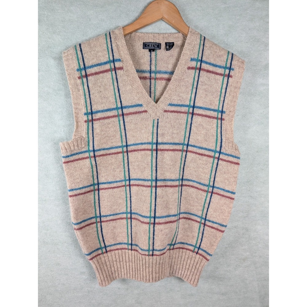 Shetland 100% Vintage Wool V-Neck Sweater Vest - Crew Brand